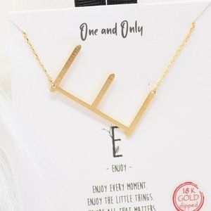 Sideways Initial " E "One and Only Necklaces - GD